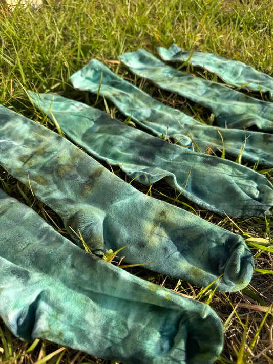 Emerald Bloom Knee Socks